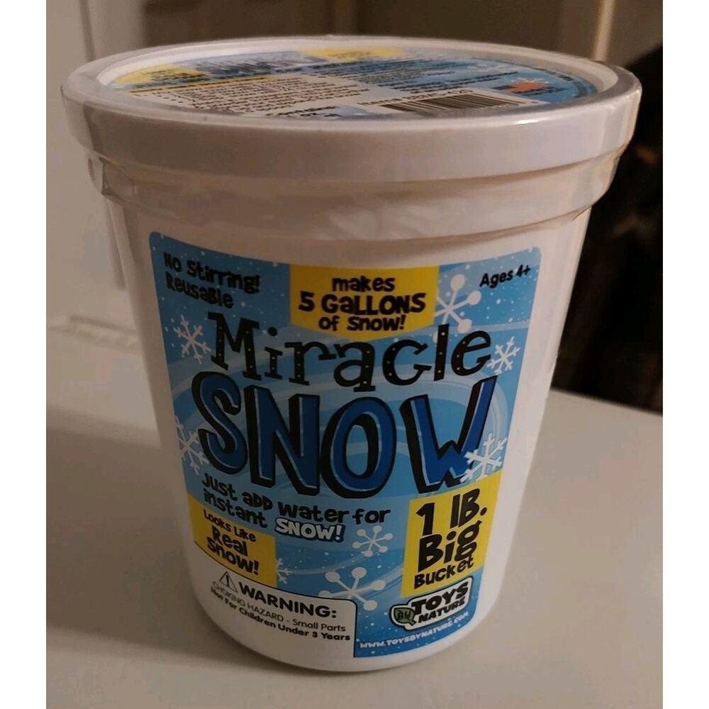 Toys By Nature Miracle Snow 1 Pound Bucket - Brand New